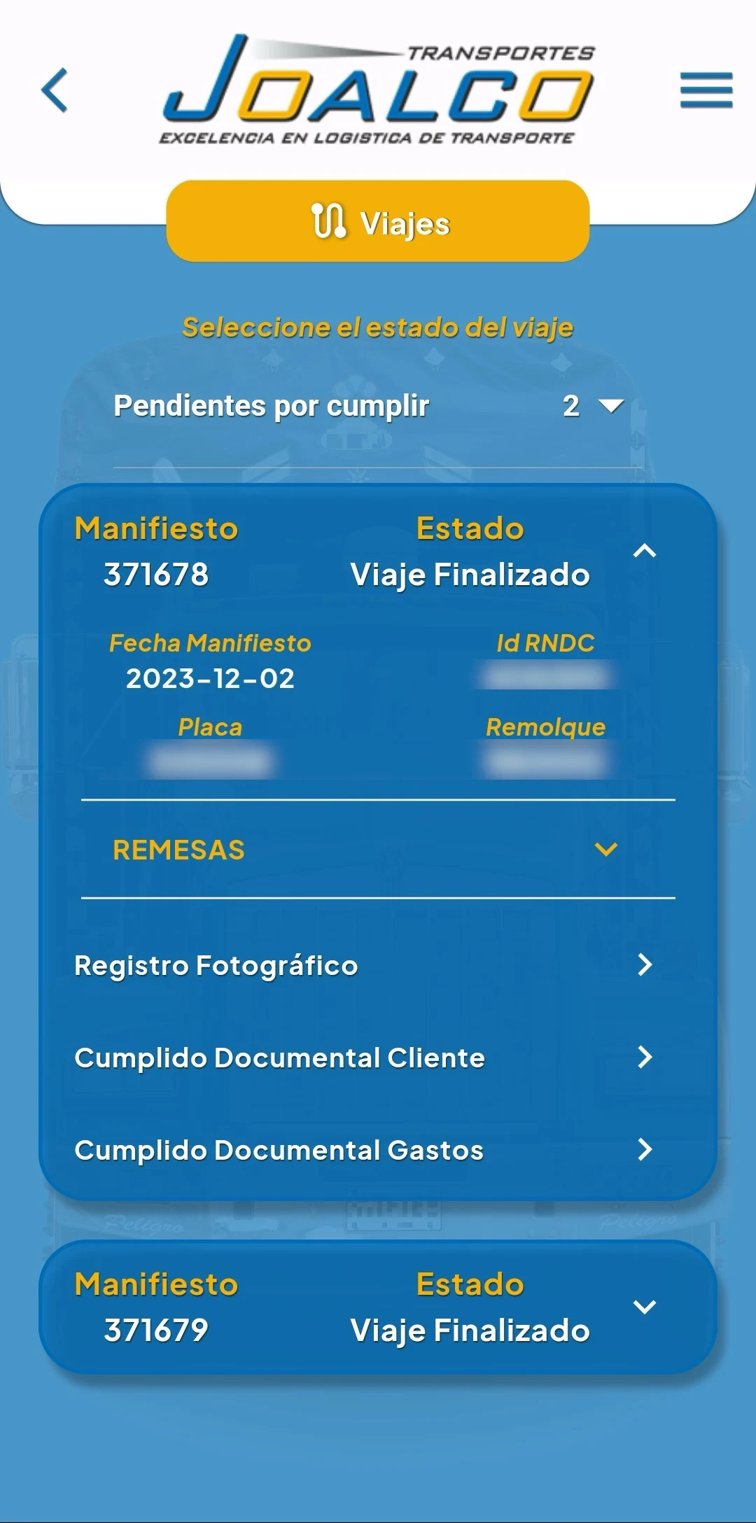 Transportes Joalco S.A. screenshot