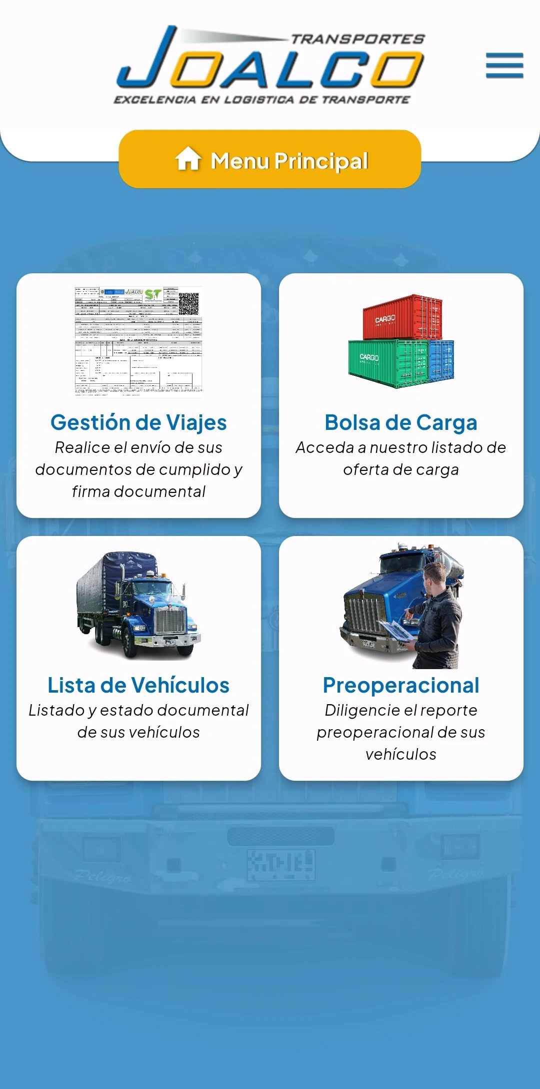 Transportes Joalco S.A. screenshot